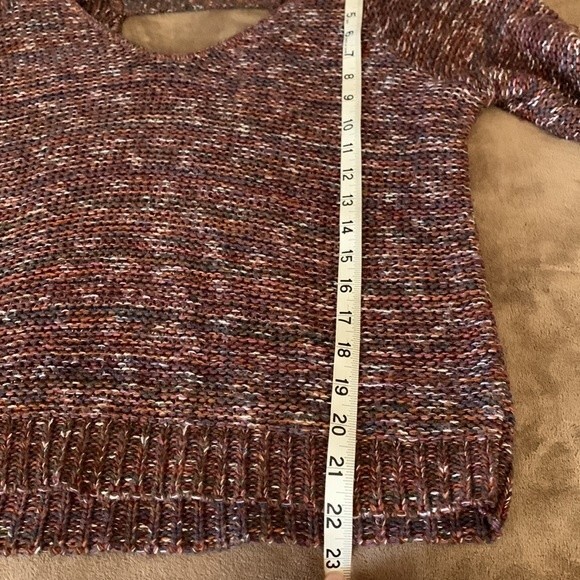 14th & Union Confetti Open Back Sweater Mauve Size XSMALL Petite - Picture 10 of 10